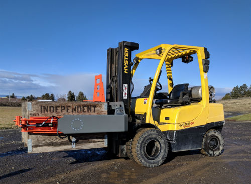 Clerf Forward Bin Dumper with Wood Bin