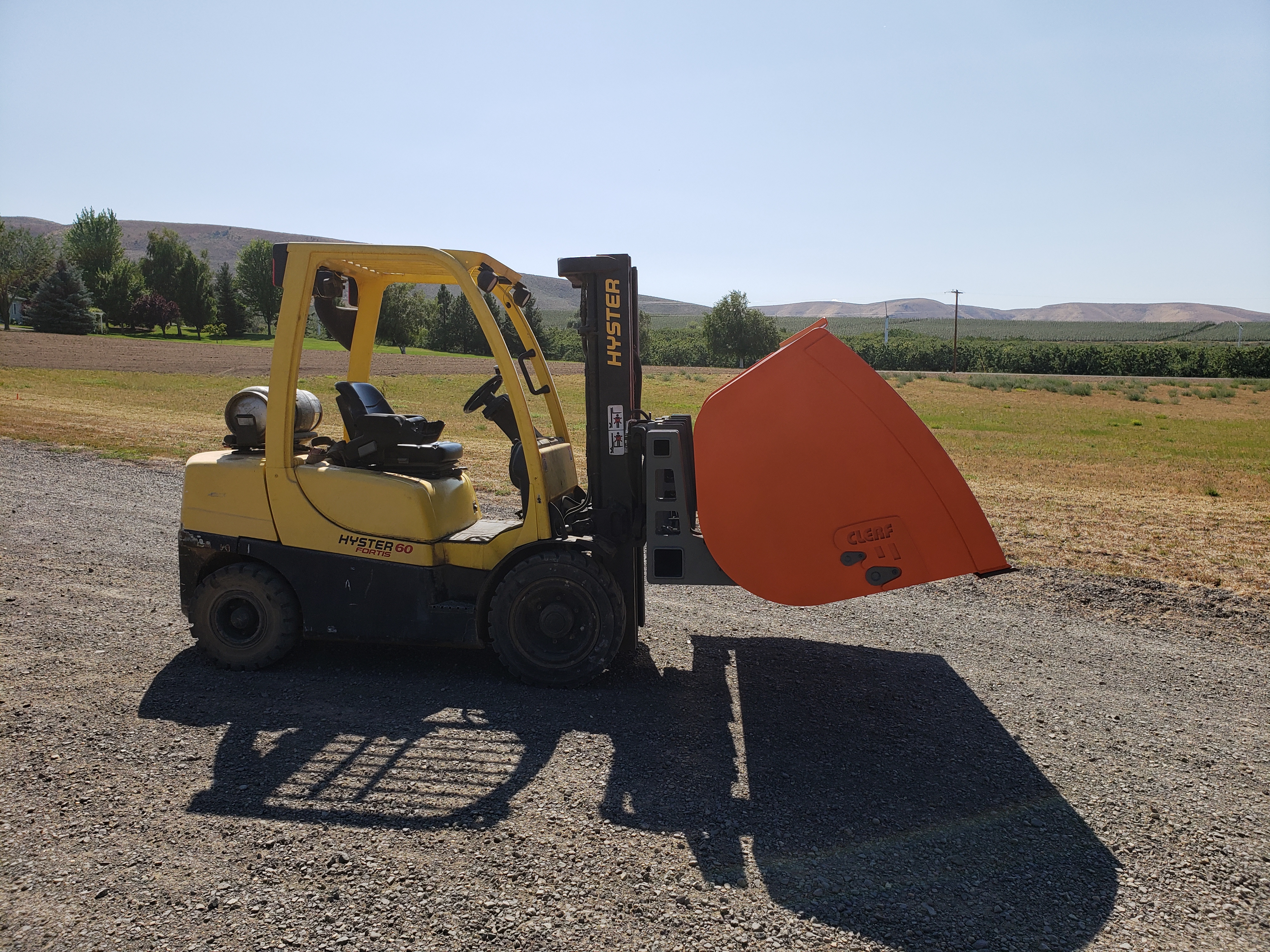 Clerf Standard Hay Clamp on Hyster Forklift